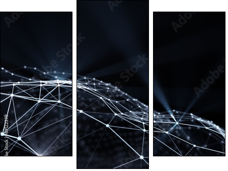 Global network - Dreiteiliges Leinwandbild, Triptychon
