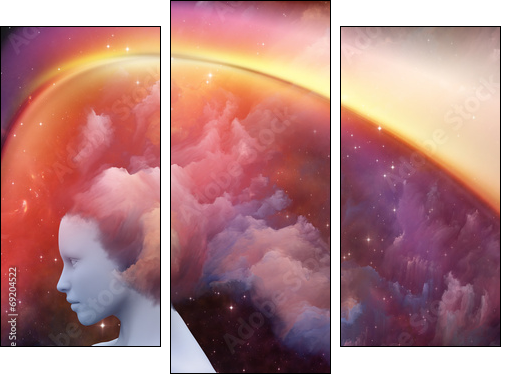 Synergies of Dream - Dreiteiliges Leinwandbild, Triptychon