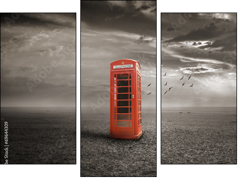 CallBox - Dreiteiliges Leinwandbild, Triptychon