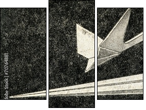 Paper airplanes - Dreiteiliges Leinwandbild, Triptychon