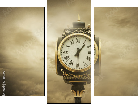 Time and Clouds - Dreiteiliges Leinwandbild, Triptychon