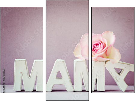 Blossom -love - Dreiteiliges Leinwandbild, Triptychon