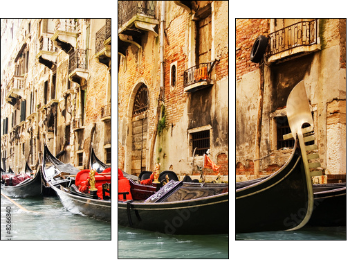 Traditional Venice gandola ride - Dreiteiliges Leinwandbild, Triptychon