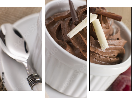 Mousse au Chocolat - Dreiteiliges Leinwandbild, Triptychon