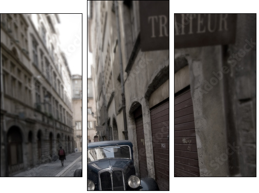 Retro car - Dreiteiliges Leinwandbild, Triptychon
