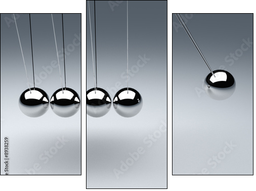 How you Spend your Time? The Time Cradle - Dreiteiliges Leinwandbild, Triptychon