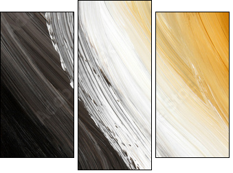Oil-painted three-color curve. Highly detailed oil painting. - Dreiteiliges Leinwandbild, Triptychon