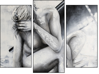 Liebespiano - Dreiteiliges Leinwandbild, Triptychon