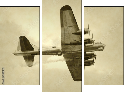 World War II era American bomber - Dreiteiliges Leinwandbild, Triptychon