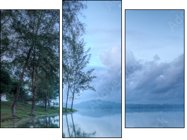 Cold Blue Dawn - Dreiteiliges Leinwandbild, Triptychon