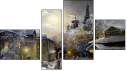 Viertychon - Vierteiliges Leinwandbild