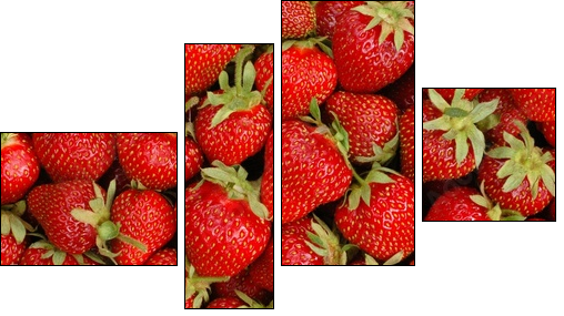 strawberries - Vierteiliges Leinwandbild, Viertychon