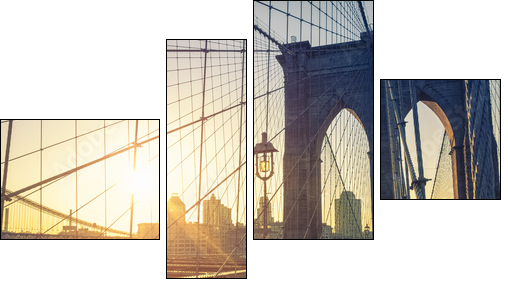 Brooklyn Bridge New York - Vierteiliges Leinwandbild, Viertychon