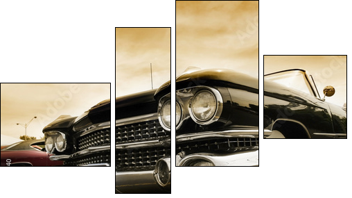 Classic Cars - Vierteiliges Leinwandbild, Viertychon
