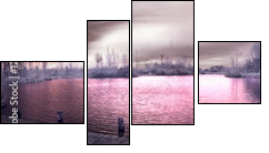 Panorama infrarosso - Vierteiliges Leinwandbild, Viertychon