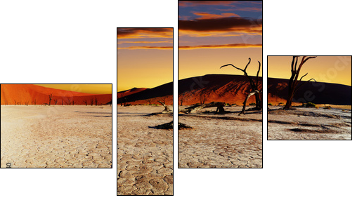 Namib Desert, Sossusvlei, Namibia - Vierteiliges Leinwandbild, Viertychon