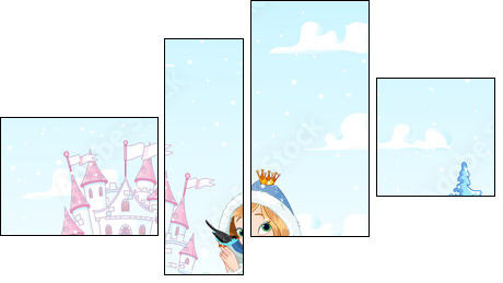 Winter Princess - Vierteiliges Leinwandbild, Viertychon