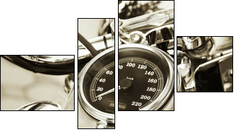 Motorcycle - Vierteiliges Leinwandbild, Viertychon