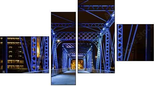 The Magical Blue Bridge - Vierteiliges Leinwandbild, Viertychon