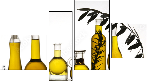 Olio di oliva - Vierteiliges Leinwandbild, Viertychon
