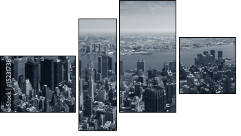 New York panorama - Vierteiliges Leinwandbild, Viertychon