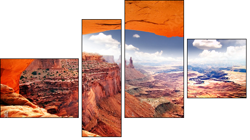 Heavenly view of world - Vierteiliges Leinwandbild, Viertychon