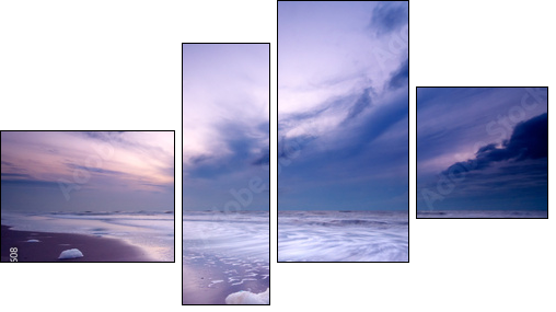 ocean at night - Vierteiliges Leinwandbild, Viertychon