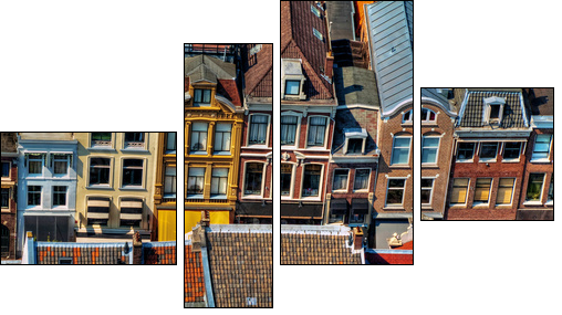 Utrecht city areal view - Vierteiliges Leinwandbild, Viertychon