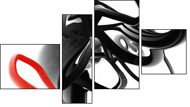 Dynamic forms - Vierteiliges Leinwandbild, Viertychon