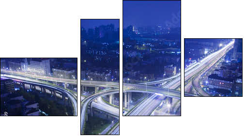 traffic - Vierteiliges Leinwandbild, Viertychon
