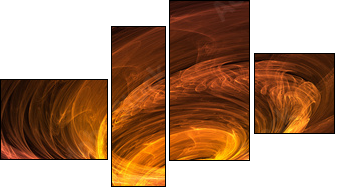 fire tornado - Vierteiliges Leinwandbild, Viertychon