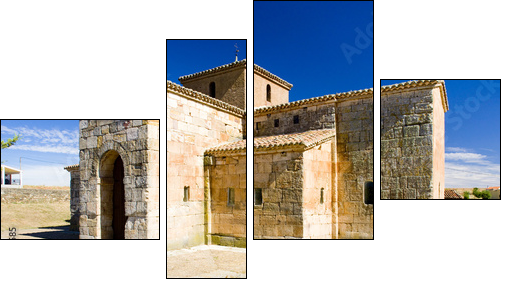 San Pedro de la Nave, El Campillo, Castile and Leon, Spain - Vierteiliges Leinwandbild, Viertychon