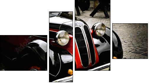 vintage car - Vierteiliges Leinwandbild, Viertychon