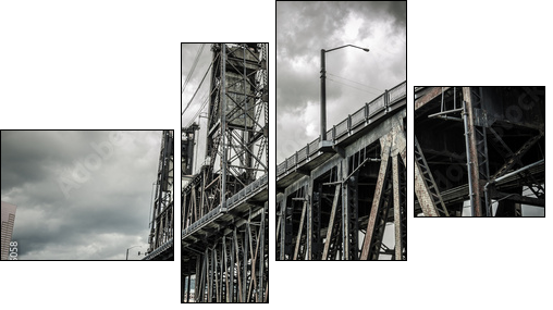 Steel Bridge - Vierteiliges Leinwandbild, Viertychon