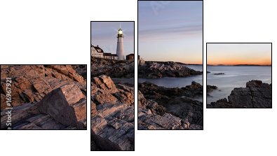 The Portland Head Light - Vierteiliges Leinwandbild, Viertychon