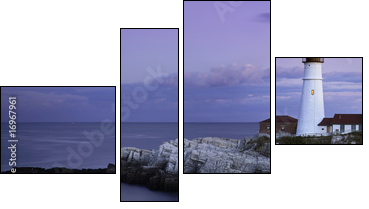 Portland Head Light - Vierteiliges Leinwandbild, Viertychon