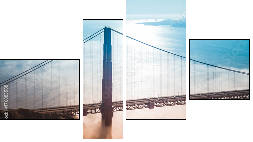 San Francisco Skyline - Vierteiliges Leinwandbild, Viertychon