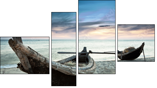 Boats - Vierteiliges Leinwandbild, Viertychon