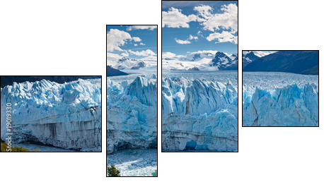 Perito Moreno Glacier, Patagonia, Argentina - Panoramic View - Vierteiliges Leinwandbild, Viertychon
