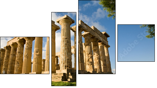 Temple of Hera, Selinunte, Sicily - Vierteiliges Leinwandbild, Viertychon