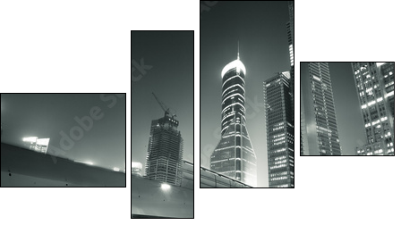 Megacity Highway - Vierteiliges Leinwandbild, Viertychon