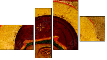 madonna, holy mary, head, icon close-up - Vierteiliges Leinwandbild, Viertychon