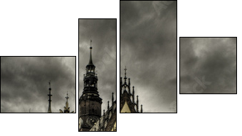 wroclaw- rynek - Vierteiliges Leinwandbild, Viertychon