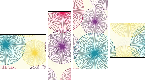 Flower background - Vierteiliges Leinwandbild, Viertychon
