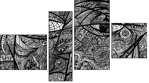 Picassoesque - Vierteiliges Leinwandbild, Viertychon