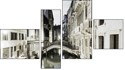 venice at night - Vierteiliges Leinwandbild, Viertychon