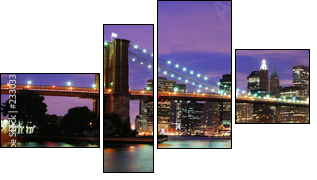 New York City - Vierteiliges Leinwandbild, Viertychon