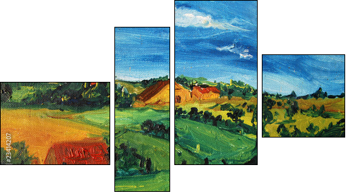 ittre 1 - Vierteiliges Leinwandbild, Viertychon