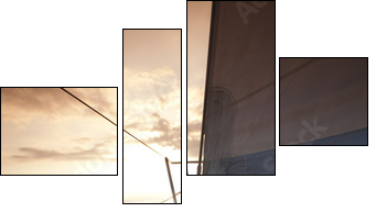 Yacht - Vierteiliges Leinwandbild, Viertychon