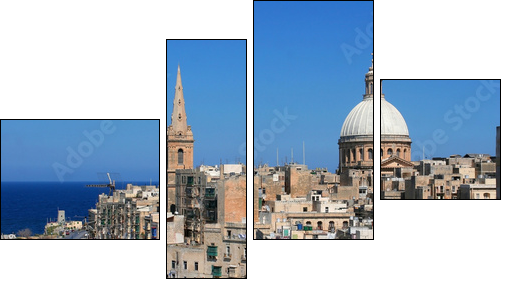 valletta city - Vierteiliges Leinwandbild, Viertychon